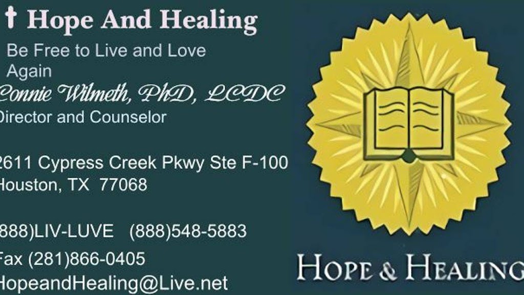 Hope and Healing Spring, TX | 2611 Cypress Creek Pkwy Building F-100, Houston, TX 77068 | Phone: (832) 257-8959