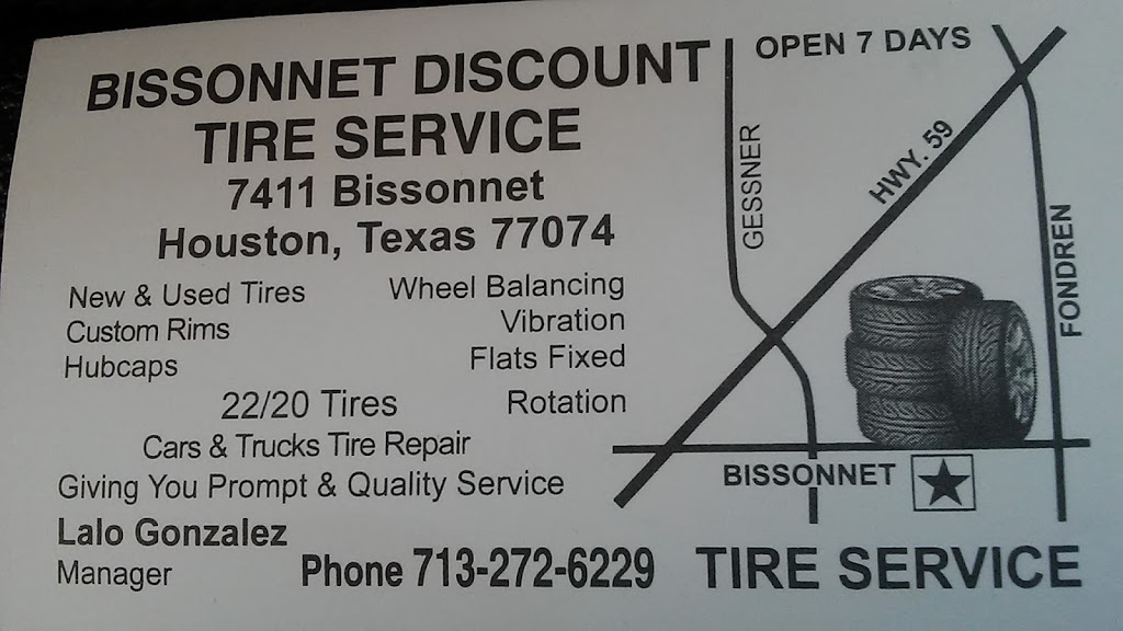 Bissonnet Discount Tires | 7411 Bissonnet St, Houston, TX 77074 | Phone: (713) 272-6229