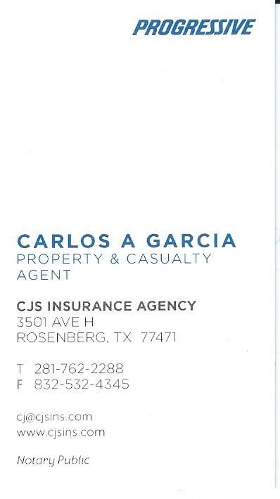 CJS Insurance Agency | 3501 Avenue H B, Rosenberg, TX 77471 | Phone: (281) 762-2288