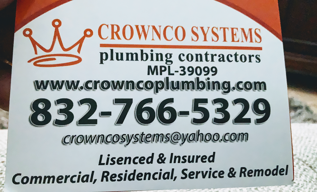 Crownco Systems Plumbing Contractors | 722 Remwick Dr, Houston, TX 77073 | Phone: (832) 766-5329